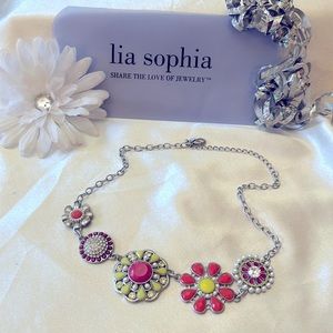Lia sophia Summer Crystal Pearl Colorful Necklace
